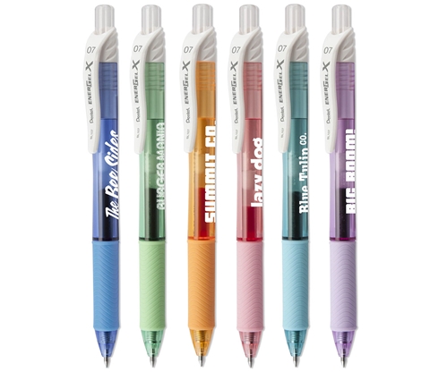 promotional pentel EnerGel-X pastel liquid gel pens